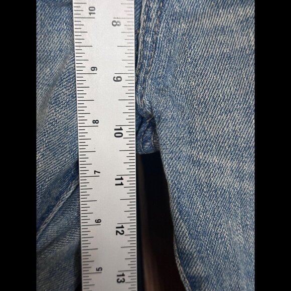 Abercrombie & Fitch Jean Shorts 30 Mens Blue Distressed Denim Cut Off - Picture 4 of 8